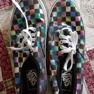 multicolor chrome low top vans